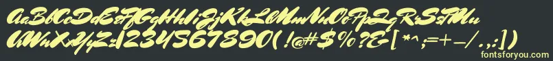 MrssheppardsRegular Font – Yellow Fonts on Black Background