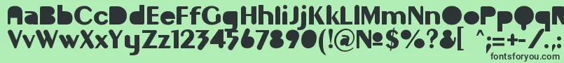 フォントGilgonm – 緑の背景に黒い文字