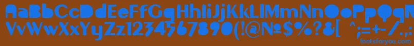 Gilgonm Font – Blue Fonts on Brown Background