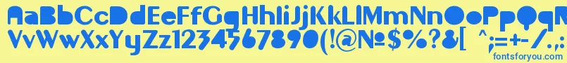 Gilgonm Font – Blue Fonts on Yellow Background