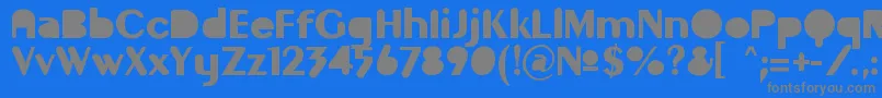 フォントGilgonm – 青い背景に灰色の文字