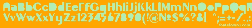 Gilgonm Font – Green Fonts on Orange Background