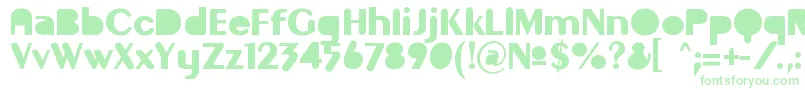 Gilgonm Font – Green Fonts on White Background