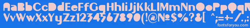 Gilgonm Font – Pink Fonts on Blue Background