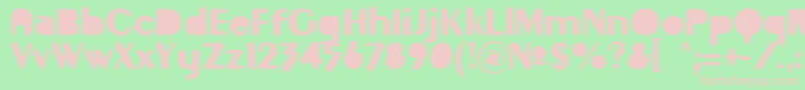 Gilgonm Font – Pink Fonts on Green Background