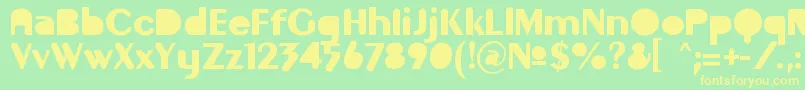 Gilgonm Font – Yellow Fonts on Green Background