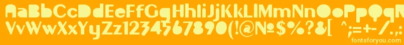 Gilgonm Font – Yellow Fonts on Orange Background