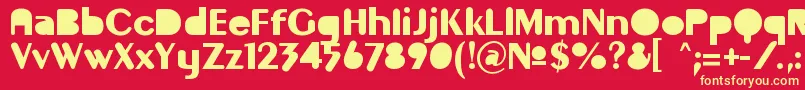 Gilgonm Font – Yellow Fonts on Red Background