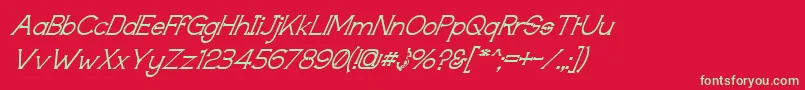 TechnicallyInsaneSuperitalic Font – Green Fonts on Red Background