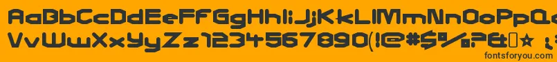 CharlesinchargeRegular Font – Black Fonts on Orange Background