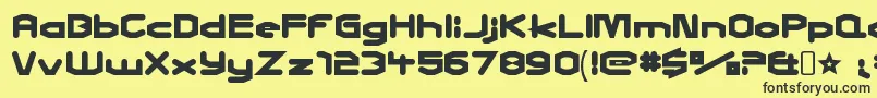 CharlesinchargeRegular Font – Black Fonts on Yellow Background