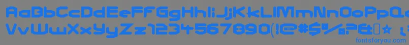 フォントCharlesinchargeRegular – 灰色の背景に青い文字