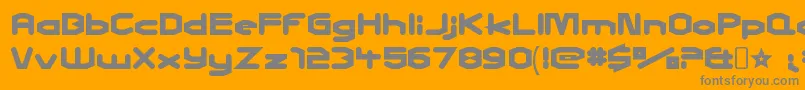 CharlesinchargeRegular Font – Gray Fonts on Orange Background