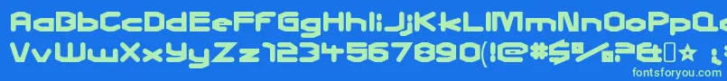 CharlesinchargeRegular Font – Green Fonts on Blue Background