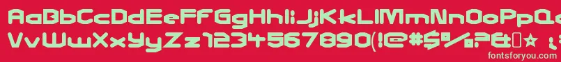 CharlesinchargeRegular Font – Green Fonts on Red Background