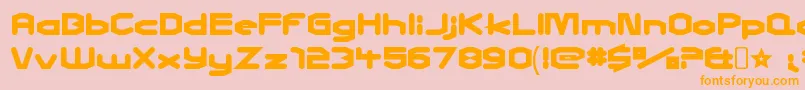 CharlesinchargeRegular Font – Orange Fonts on Pink Background