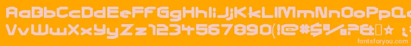 CharlesinchargeRegular Font – Pink Fonts on Orange Background