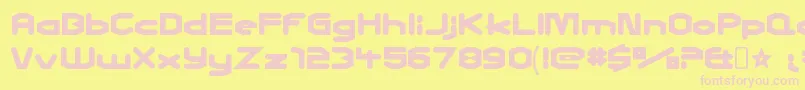 CharlesinchargeRegular Font – Pink Fonts on Yellow Background