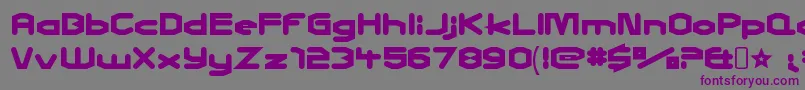 フォントCharlesinchargeRegular – 紫色のフォント、灰色の背景