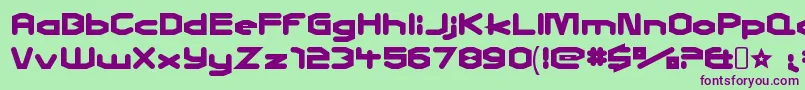 CharlesinchargeRegular Font – Purple Fonts on Green Background