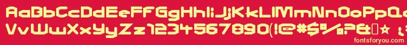 CharlesinchargeRegular Font – Yellow Fonts on Red Background