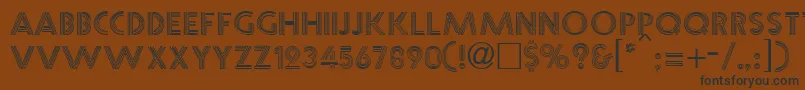 NeoncapsRegular Font – Black Fonts on Brown Background