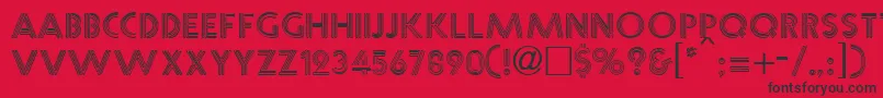 NeoncapsRegular Font – Black Fonts on Red Background