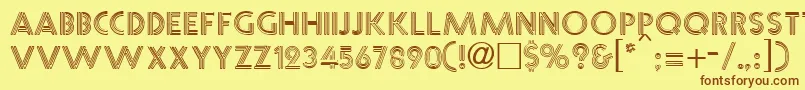 NeoncapsRegular Font – Brown Fonts on Yellow Background