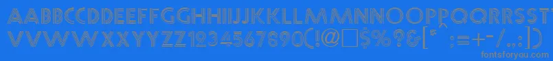 NeoncapsRegular Font – Gray Fonts on Blue Background