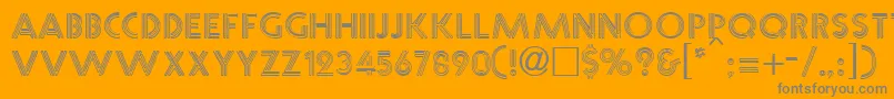NeoncapsRegular Font – Gray Fonts on Orange Background