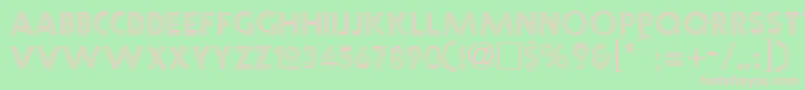 NeoncapsRegular Font – Pink Fonts on Green Background