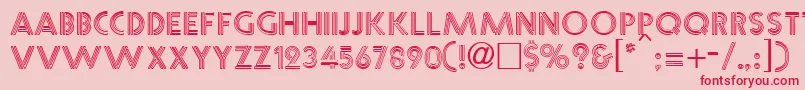 NeoncapsRegular Font – Red Fonts on Pink Background