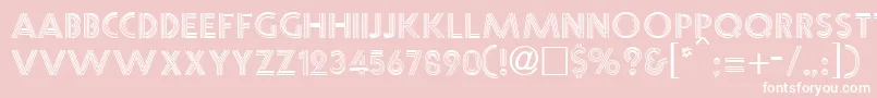 NeoncapsRegular Font – White Fonts on Pink Background