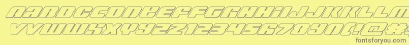 Capricusoutital Font – Gray Fonts on Yellow Background