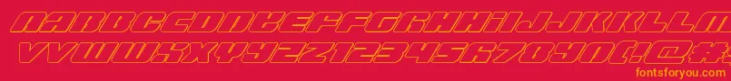 Capricusoutital Font – Orange Fonts on Red Background