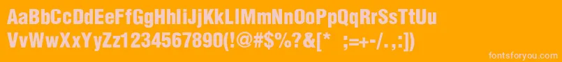 PartridgeCondensedBlackSe Font – Pink Fonts on Orange Background