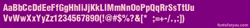 PartridgeCondensedBlackSe Font – Pink Fonts on Purple Background