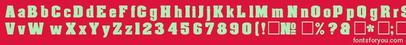 DgAachenNormal Font – Green Fonts on Red Background