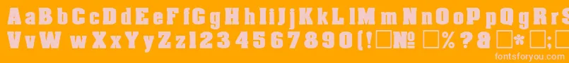 DgAachenNormal Font – Pink Fonts on Orange Background