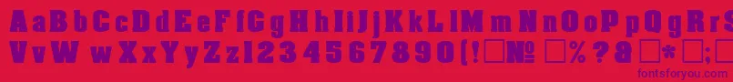 DgAachenNormal Font – Purple Fonts on Red Background