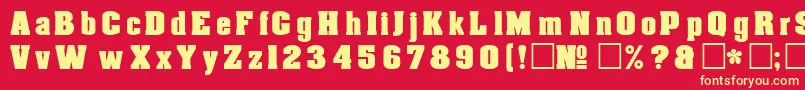 Czcionka DgAachenNormal – żółte czcionki na czerwonym tle
