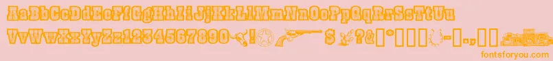 Burrisghosttown Font – Orange Fonts on Pink Background