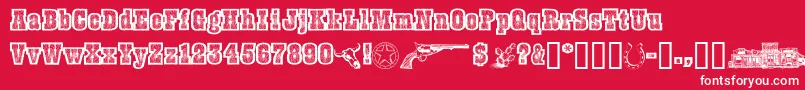 Burrisghosttown Font – White Fonts on Red Background