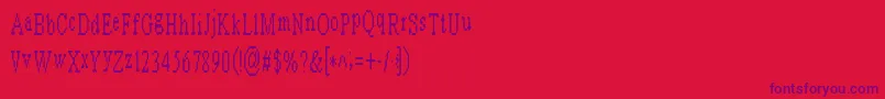 Arashnaziblurb Font – Purple Fonts on Red Background