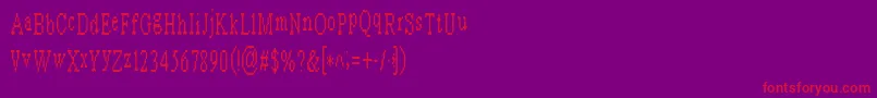 Arashnaziblurb Font – Red Fonts on Purple Background