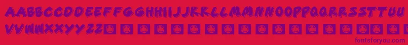 GoodTime Font – Purple Fonts on Red Background