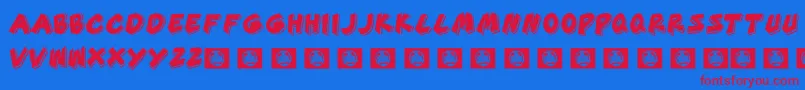 GoodTime Font – Red Fonts on Blue Background