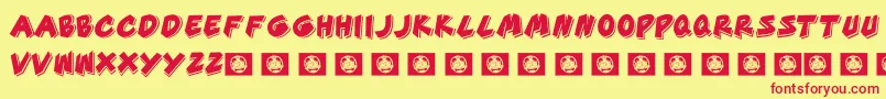 GoodTime Font – Red Fonts on Yellow Background