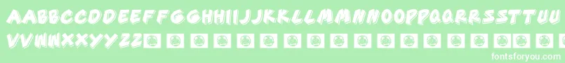 GoodTime Font – White Fonts on Green Background