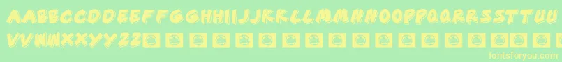 GoodTime Font – Yellow Fonts on Green Background